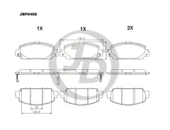 ������� ���������, �������� Honda Accord VIII/IX CR, CU 08-, Civic IX FK 15-, HR-V GH_, RU, RV 99- JD JBP0468 JBP0468 ����