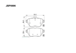 ������� ��������� �������� ������ GDB2155 Mercedes-BENZ E-Class W213 01/16- JD JBP0696 JBP0696 ����