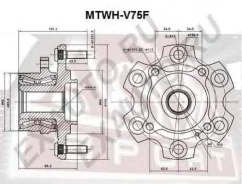 ������� �������� Mitsubishi Pajero V75W 2000-2006 ASVA MTWH-V75F MTWHV75F ����
