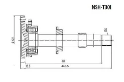 ������� � ��������� ����������� 29x443,5x135 Nissan X-Trail T30 2001-2007 ASVA NSH-T30I NSHT30I ����