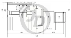 ���� ���������� TO Camry ACV30/MCV30 01-06 JD JCN0208 JCN0208 ����