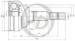 ���� ������� 151289 OP Astra F Van 55_ 93-96, Astra G ���� F07_ 00-05, Zafira F75_99-05 JD JCT0148 JCT0148 ����