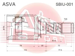 ���� ���������� 29X35X25 Subaru Forester/Impreza/Legacy ASVA SBIU-001 SBIU001 ����