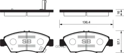 ������� �������� �������� Honda Civic 1.3i-1.6i 16V 91-01 SP1221 Sangsinbrake SP1221 SP1221 ����