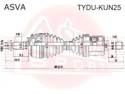 ������ �������� 30X630X30 Toyota Fortuner 02.2006 - Hilux 04.2005 - ASVA TYDU-KUN25 TYDUKUN25 ����