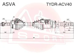 ������ ������ 24X965X26 Toyota Camry ACV40, GSV40 200�6.01-2011.09 ASVA TYDR-ACV40 TYDRACV40 ����