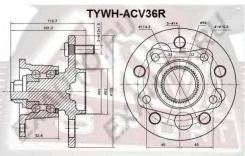 ������� ������ Toyota Camry ACV36 2002-2006 ASVA TYWH-ACV36R TYWHACV36R ����