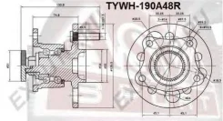 ������� ������ � ������� ��� Toyota Caldina ST190 1992-1996 ASVA TYWH-190A48R TYWH190A48R ����