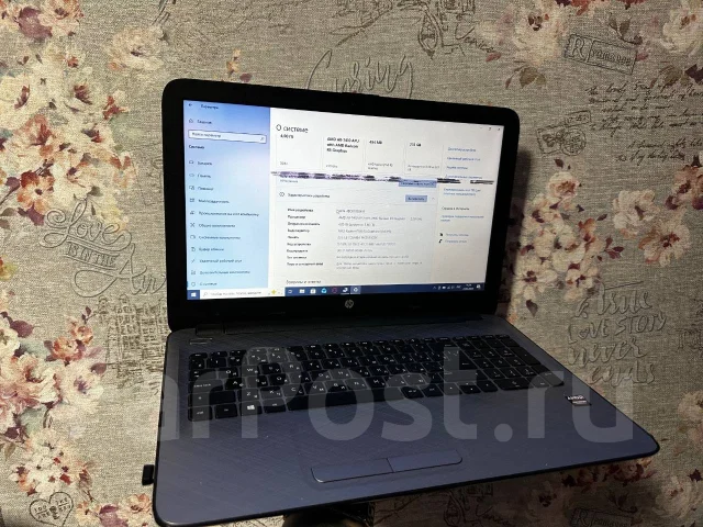 HP. 15.6", 2,2����, ��� 4 ��, ���� 233���, WiFi: 1, Bluetooth: 1, ����������� �� 3��. ����