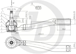 ���������� ������� ����� CI C3 Picasso 09-, PE 207 06- JD JSE0136L JSE0136L ����