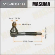 ���������� ������� ���� R Nissan Patrol 2000-2006/Nissan Safari 1997-2007 Masuma ME4891R ME4891R ����