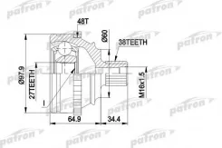 ���� ������ �������� 38x60.2x27 ABS:48T VW: Transporter �4 � ABS 7.94- Patron PCV1229 PCV1229 ����
