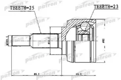 ���� �������� 25x52,5x23 Dacia Dokker 1,2TCE 1,5DCI 12-, Renault Megane 1,6 16V 08-, Scenic III 1,6 16V 09- Patron PCV1767 PCV1767 ����