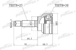 ���� �������� 25x57x30 Mitsubishi Lancer CS 00-09 Patron PCV3148 PCV3148 ����