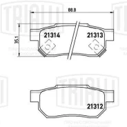 ������� ����. ��� �/� Honda Jazz 08- ����. ���. ��� ����/��� Honda Jazz 08- ����. ���. Trialli PF4031 PF4031 ����