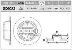 ���� ��������� ������ 324�18 6 ��� HY H-1 TQ 08- Sangsinbrake SD1032 SD1032 ����