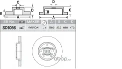 ���� ���������, �������� HY Tucson 05-10 Sangsinbrake SD1056 SD1056 ����
