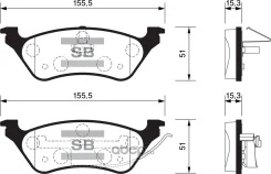 ������� �������� �. Dodge Caravan, Chrysler Voyager/Grand Voyager all 00 SP1441SNS GDB4130 Sangsinbrake SP1441 SP1441 ����