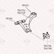 ����� ������� ������ R ����� ���� Toyota Camry/Previa 01- Tatsumi TEA1710R TEA1710R ����