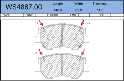 ������� ��������� �������� ����� Hyundai Santa Fe TM 2018-/ Palisade LX 2019- Kia Sorento UM 2015�2020 Jeenice WS486700 WS486700 ����