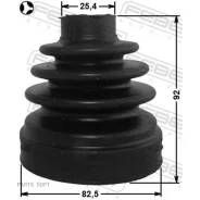 ������� ���� ���������� �������� 82.5x92x25.4 | ����/��� | Febest 2715S80T 2715S80T ����