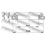 ������� ��������� 76.05x63.8x6.5x10 | ����� ����/��� | Febest 95DDY75640610X 95DDY75640610X ����