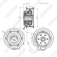 �������� ����� ��� /� ����� GMB ��� Audi A3 A4 2003-2012; 72*29*8,2; GTB0150; (TG-06A109479) 1987949813 V55443 ATB2088 GMB GTB0150 GTB0150 ����