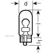 ����� W5W 12V 5W W2.1x9.5d Original LINE �������� ������������ �/� (���) 1 ��. Osram 2825 2825 ����