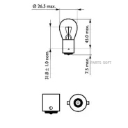 ����� 12-21 ��. P21W 12498CP/49078073* Philips Philips 12498CP 12498CP ����