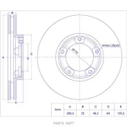 ���� ��������� /�������� /TI-GUAR ��� Toyota DYNA, Toyoace 150, LY1 1996-, Hiace LH, YH5, 6; 256/25��; TG-43512-35180 RN1026 Tiguar TG4351235180, ����...