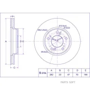 ���� ��������� /�������� /TI-GUAR ��� Honda Odyssey 1994-1998, CR-V -2001, HR-V 1999-2006 Saber 1996-2003 RA15 RD1; 282/23��; TG-45251-SP0-000 PD33130...