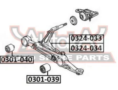 ����������� ��������� ������� ������ ������� Honda Civic EF 1987-1991 ASVA 0301-039 0301039 ����