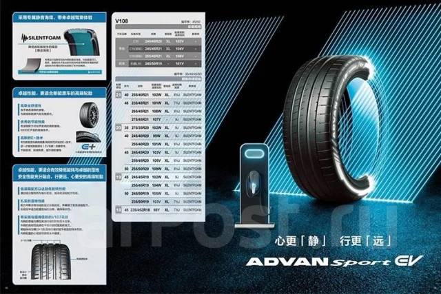 Yokohama Advan Sport EV V108. ������, 2025 ���, �����. ��� ����� �� ���������� ����
