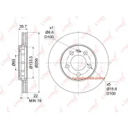 ���� ��������� ������������� 256x22, ����� Lynxauto BN1199 BN1199 ����