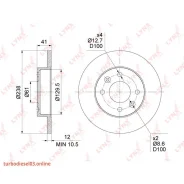 ���� ��������� ��������������� 238x12, ����� Lynxauto BN1417 BN1417 ����