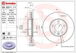 ���� ��������� UV Coated | ����� | Brembo 09. D211.11 09D21111 ����