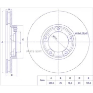 ���� ��������� /�������� /TI-GUAR ��� Toyota DYNA, Toyoace 150, LY1 1996-, Hiace LH, YH5, 6; 256/25��; TG-43512-35180 RN1026, ����� TG4351235180 ����