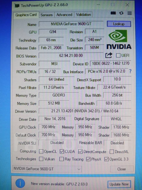 GeForce 9600 GT ����
