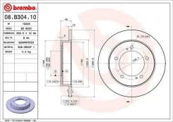 ���� ��������� �������� 55211-76J02/08. B304.10 Brembo 08B30410 ����