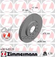 ���� ��������� �������� ������������� d280�� astra g/h 1998-2009/meriva 2003-/zafira 1999- Zimmermann ���. 430148320 430148320 ����