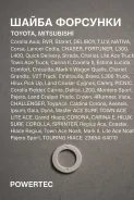 ����� �������� Toyota, Mitsubishi Corolla Axio, RVR, Starlet, Deliboy, T. U. V, Nativa, Corsa, Lancer Cedia, Chaser, Fortuner, L300, L400, Quick Deliv...
