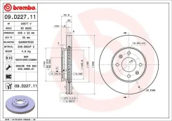 ���� ��������� �������� ������������� (�������� 2��) Brembo 09D22711 09D22711 ����