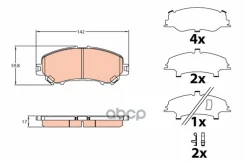 ������� ����. ���. Nissan Qashqai 13-/X-Trail 13- TRW ���. GDB3648 GDB3648 ����