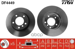 ���� ��������� BMW 1 E81/E87/3 E90 1.6/2.0 04- �������� ����. D 292��. TRW ���. DF4449 DF4449 ����