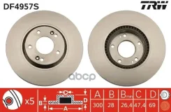 ���� ��������� ������ Hyundai: i30 07 -, i30 CW ��������� 08 - TRW ���. DF4957S DF4957S ����
