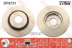 ���� ��������� ���. 295x25x51.5�� 5x114.3 Mazda 3 BM/BN, CX-3 DK 2013-2026 TRW ���. DF6731 DF6731 ����