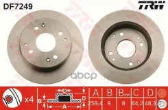 ���� ��������� DF7249 (08. �5803. �21; �GR-20989; �42510-S1A-E00; �42510-S84-A50; �31-15 521 0008) TRW ���. DF7249 DF7249 ����