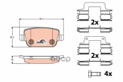 ������� ���. Volvo S80, V70, XC70/ LAND Rover Freelander 2 TRW ���. GDB1708 GDB1708 ����