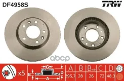 ���� ��������� Mazda CX-7 06-/CX-9 07- �������� TRW ���. DF4958S DF4958S ����