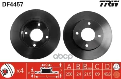 ���� ��������� �������� Mitsubishi COLT VI, Smart Forfour (454) (256��) DF4457 TRW ���. DF4457 DF4457 ����